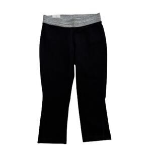 Talbots Leggings Pants Black Gray Classic Active Leisure Yoga Crop Pants Small